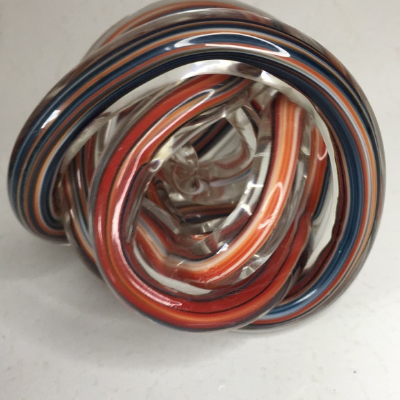 Set Of 3 Vintage Murano Hand Blown Infinity Knot Glass Accents - Picture 2 of 5